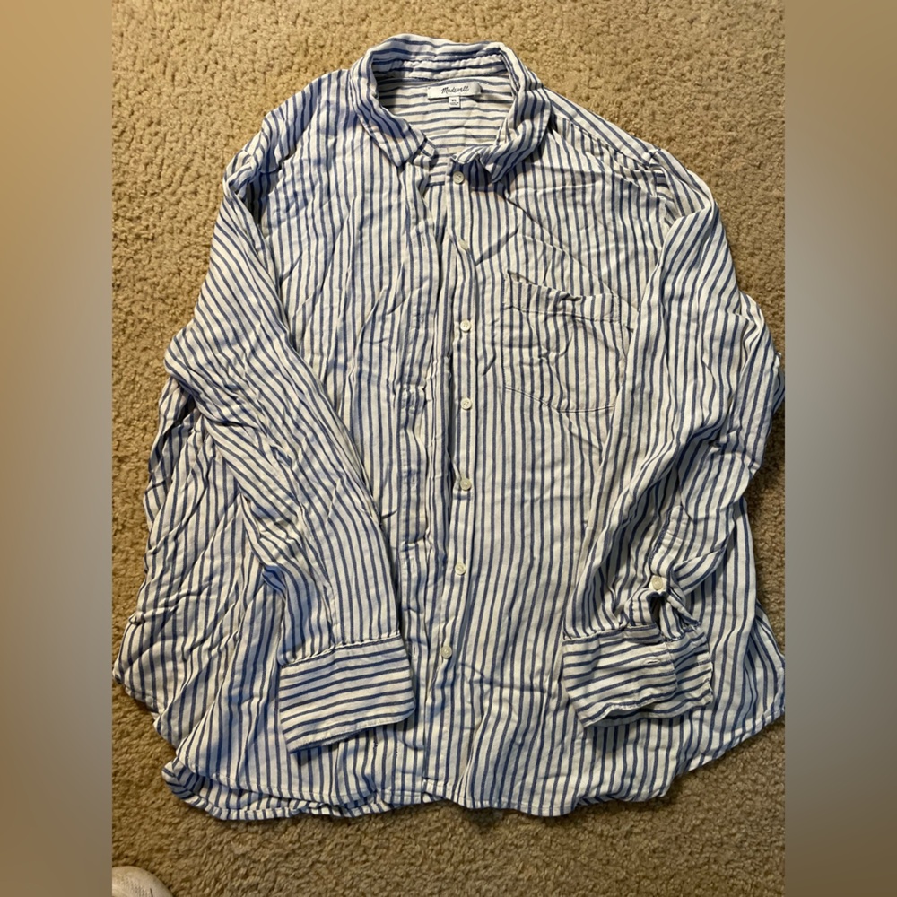 Madewell causal striped button down longsleeve